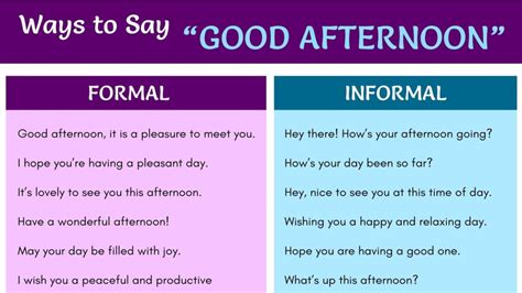 good afternoon vs good afternoon.